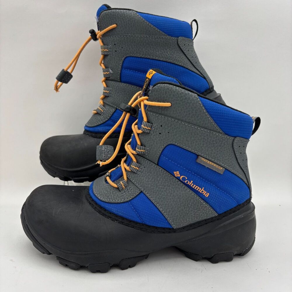 Columbia Rope Tow III Waterproof Snow Boots Youth 5 Blue Gray 200g Insulated
